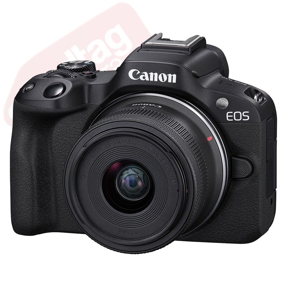 Canon EOS R50 Mirrorless Digital Camera with RF-S 18-45mm IS STM Lens Black