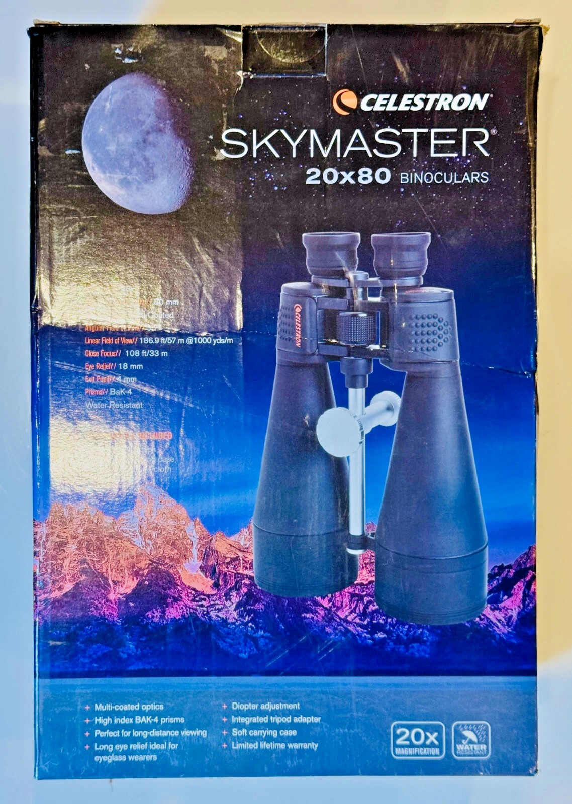 CELESTRON SkyMaster 20×80 Binoculars – High-Power Binoculars for Astronomy – NEW