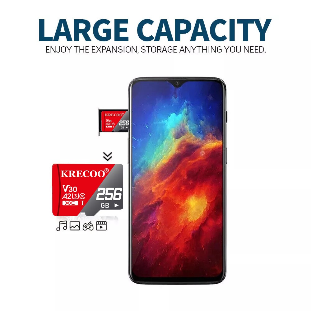 256GB 1TB 2TB Memory Card TF Micro SD Card Class 10 High Speed Flash for Camera