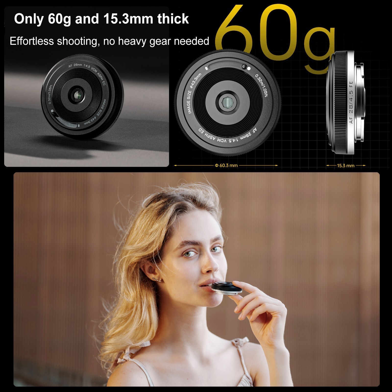Viltrox AF 28mm F4.5 Sony E Mount Auto Focus Pancake Walkaround Lens US