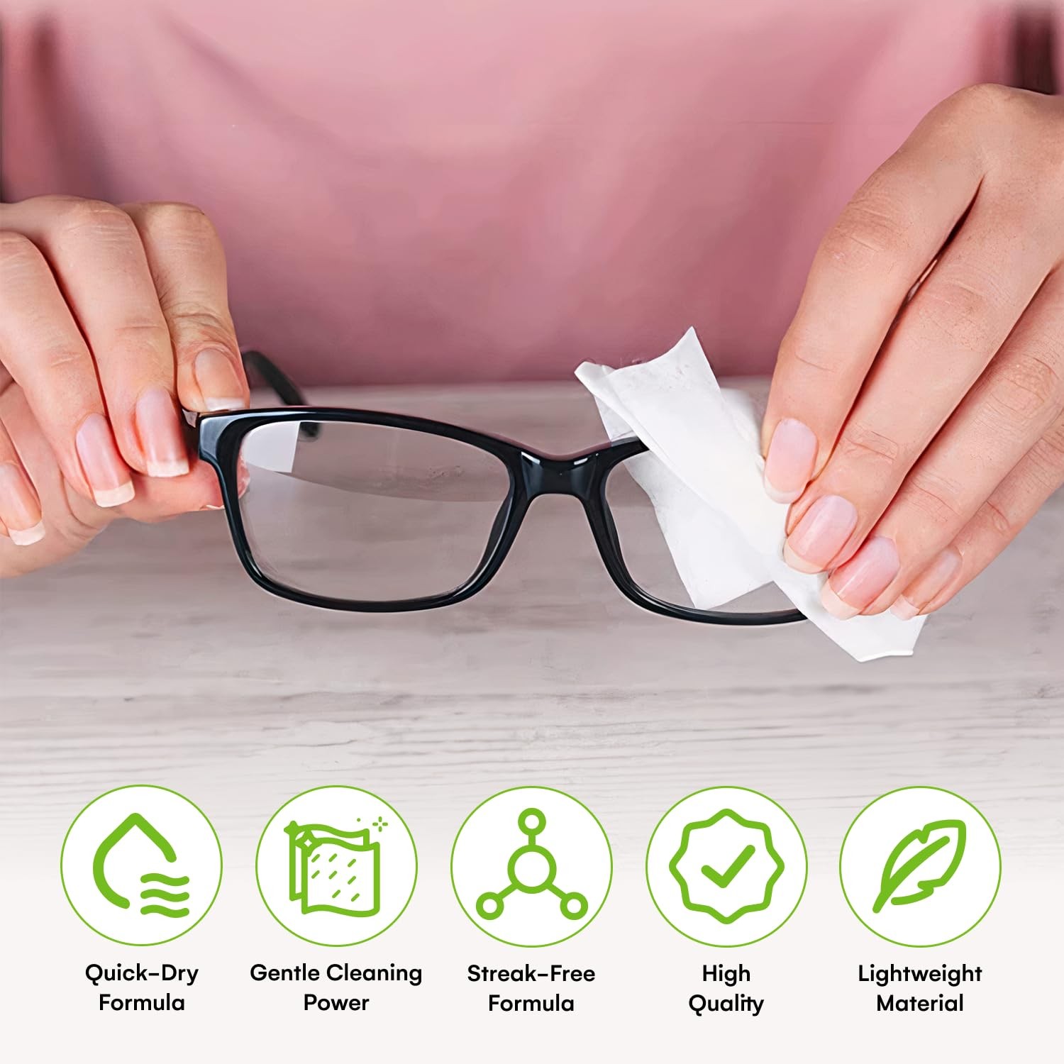 Care Touch Lens Wipes for Eyeglasses- 400 Count 400 (Pack of 1), Blue
