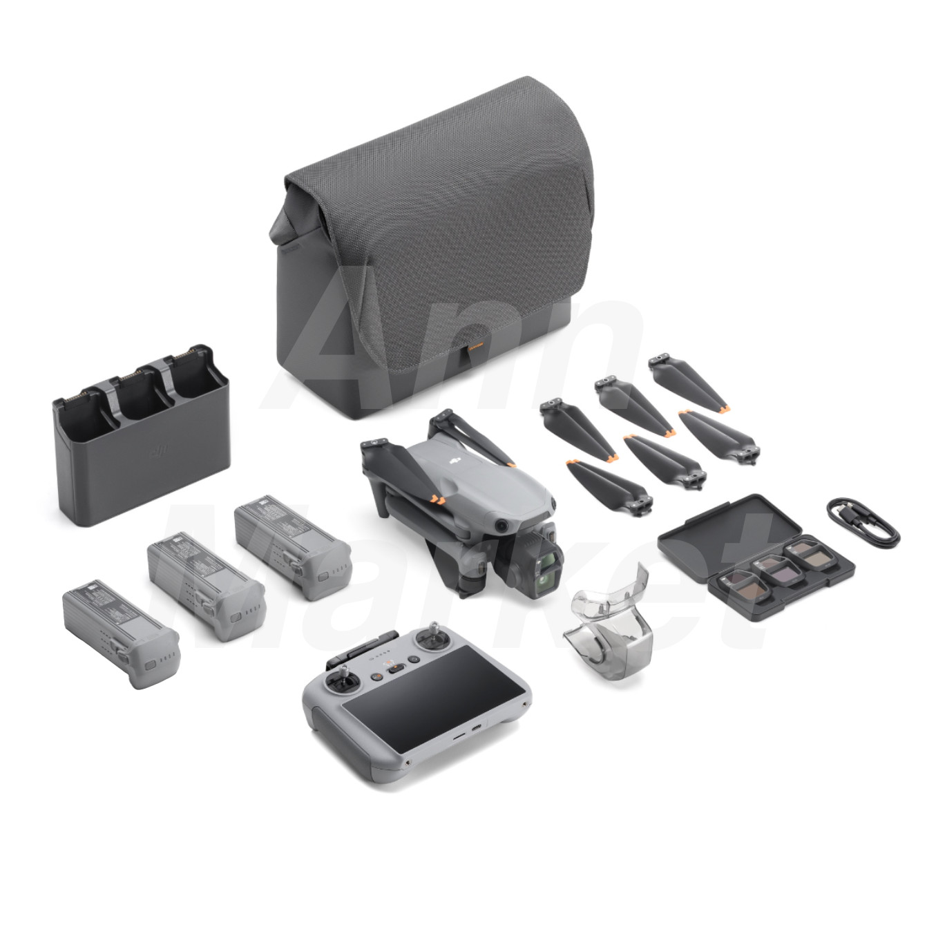DJI Air 3S Fly More Combo Camera Drone (3 Batteries) + RC 2 Remote Controller.
