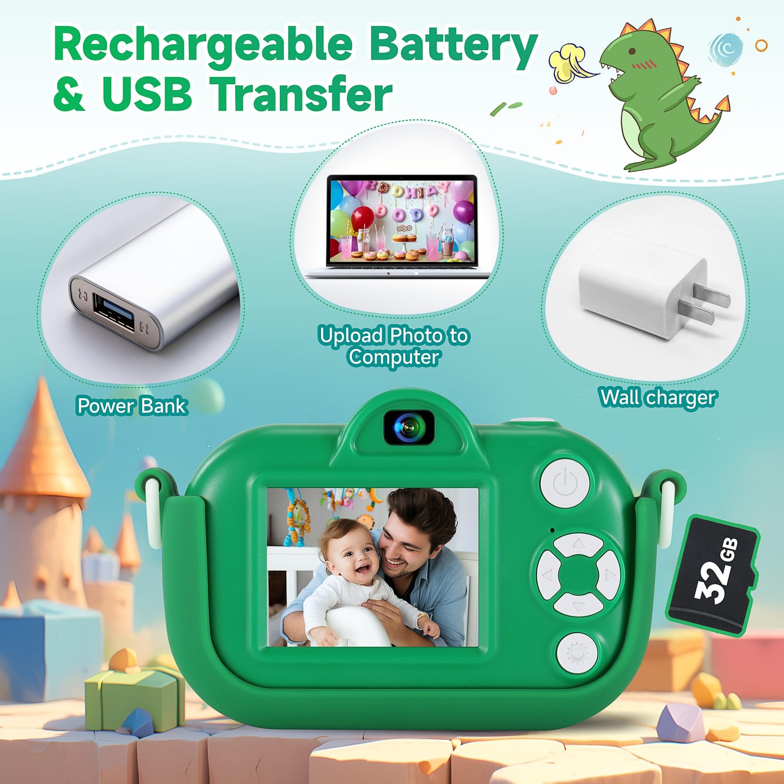 Boys Toys for 3 4 5 6 7 8 9 Years Old Boys, 48MP Dual Lens Digital Christmas …