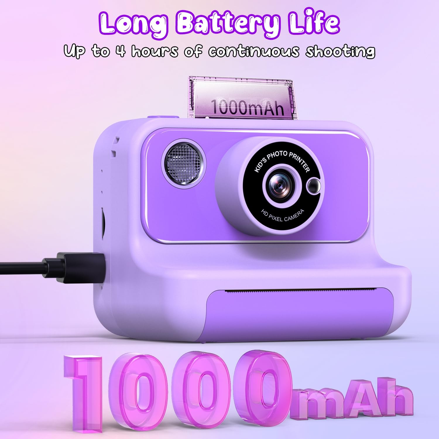 Kids Camera Instant Print, Christmas Birthday Gifts for Girls and Boys, 1080P…