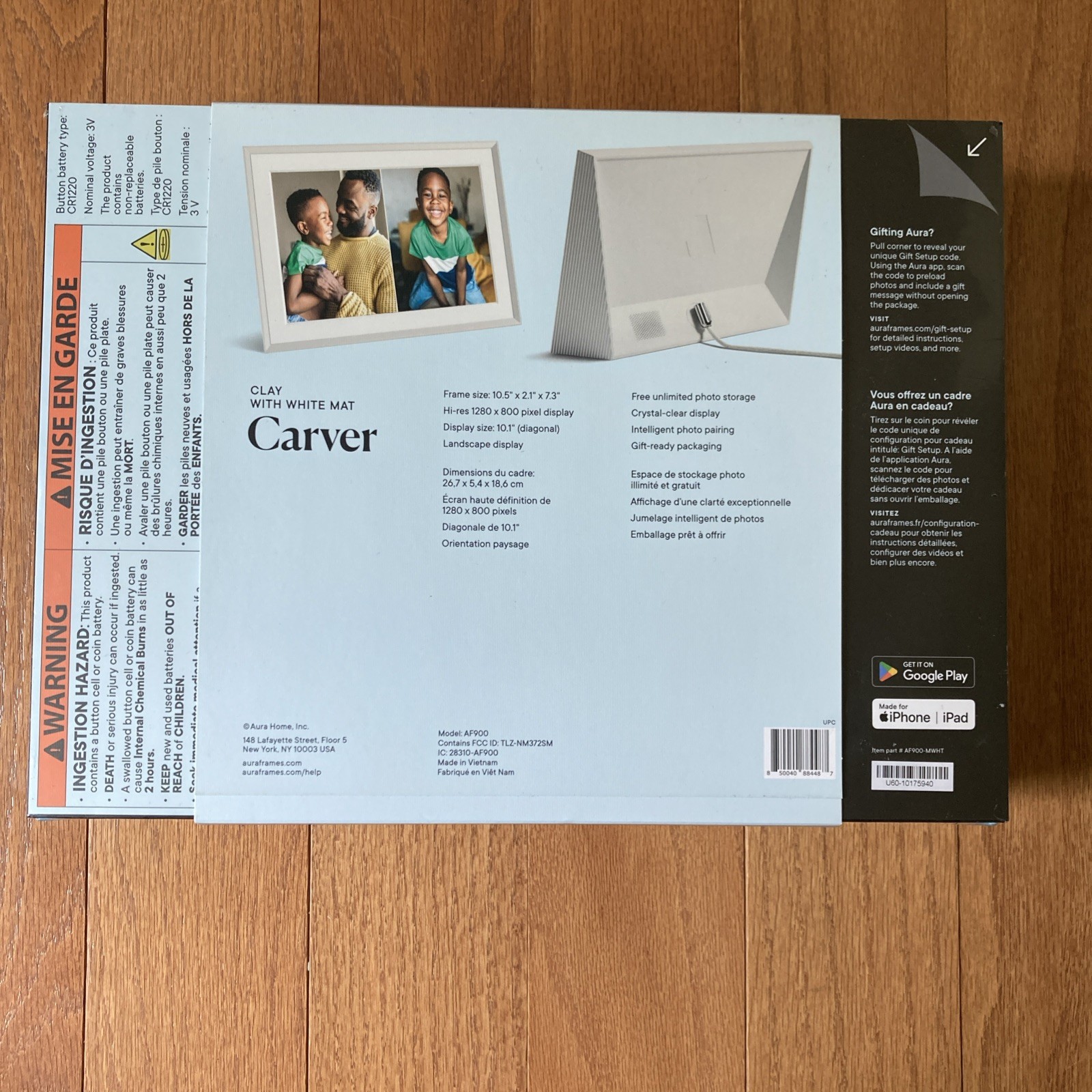Aura Carver – Clay with White Mat Picture Frame 10.5″ x 2.1” x 7.3″ – New Sealed