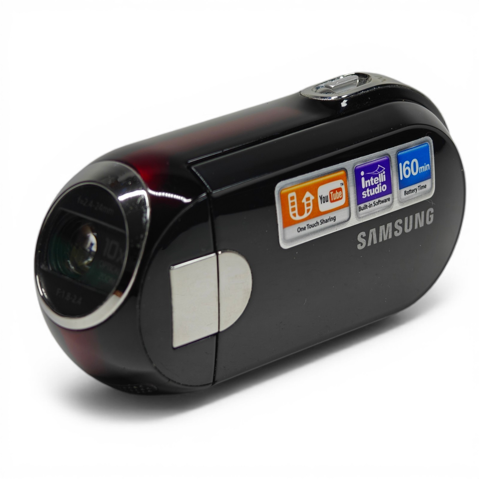 Samsung SMX-C10 Camcorder Black/Red Hue 10x Zoom Stylish Video Camera – Boxed