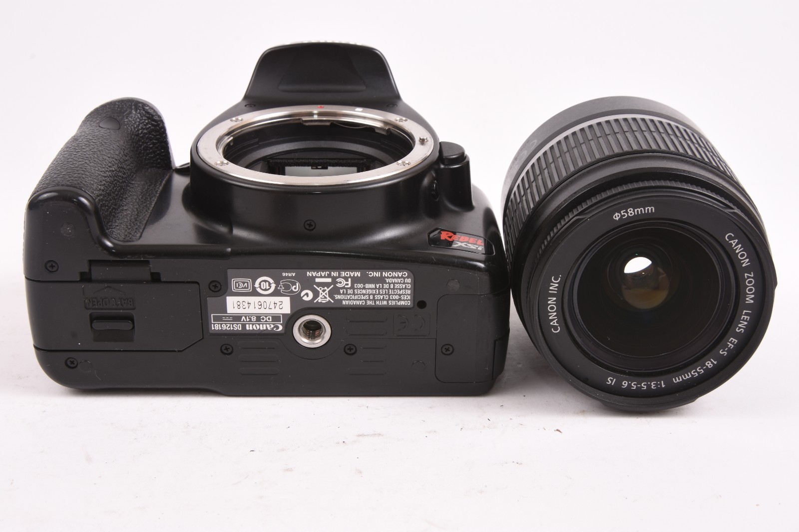 Canon Rebel XSi 12MP DSLR Camera w/18-55mm Lens Shutter Count 10,000 #T-14381