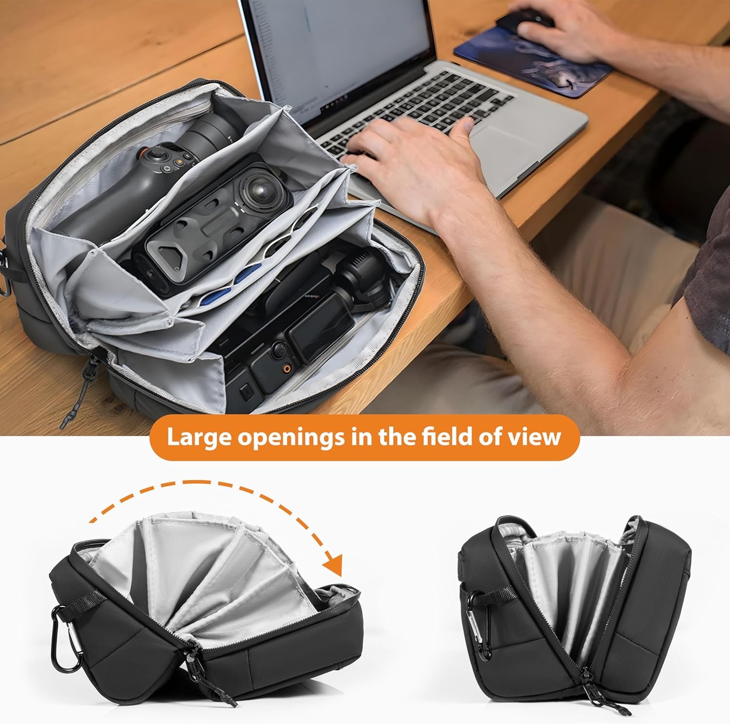 Travel Storage Carrying Bag for DJI Osmo Pocket 3, Insta360 Zhiyun Mobile 7P/SE