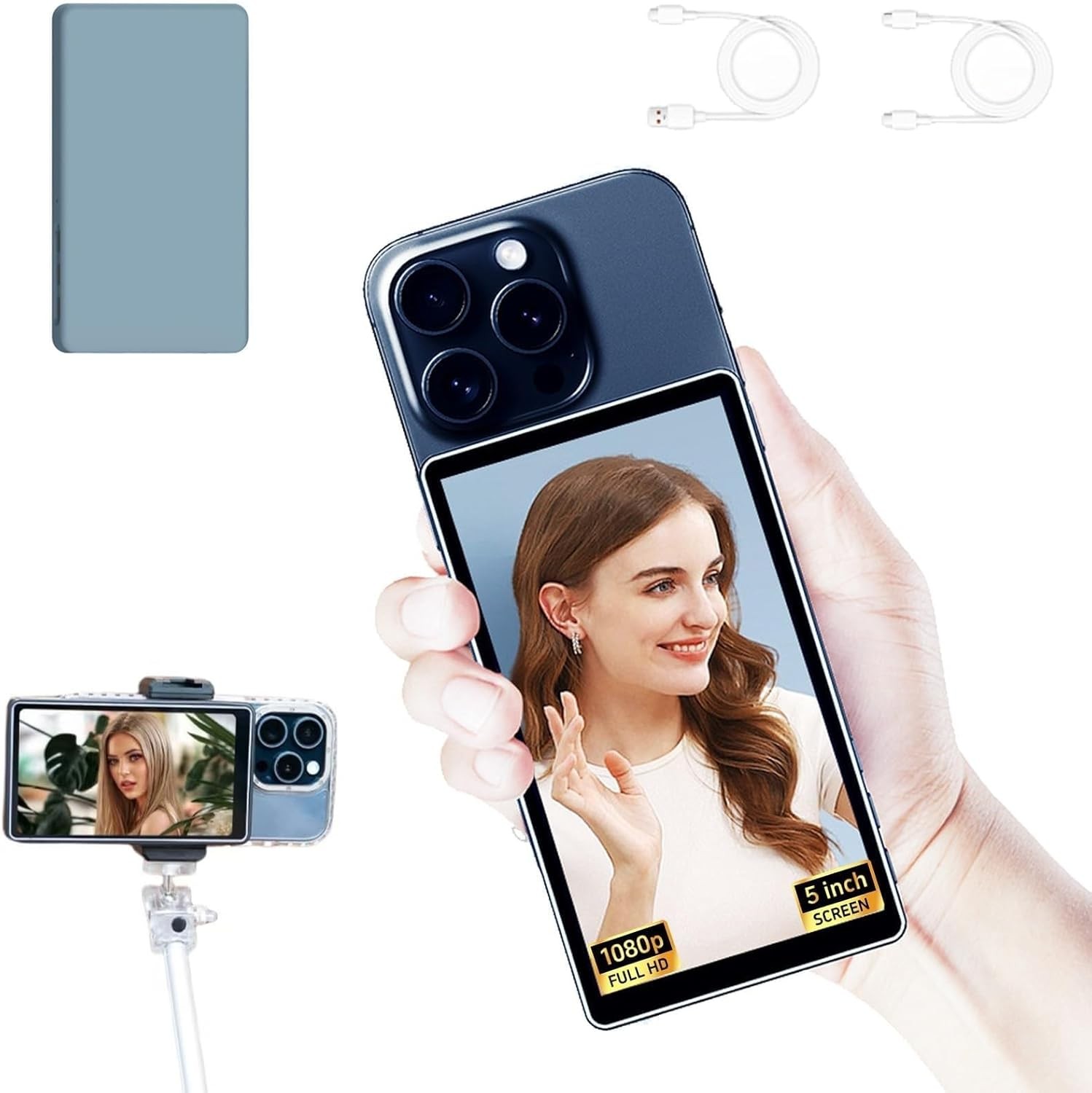 SHIMBOL CP5 Lite 5″ Phone Vlog Selfie Monitor Screen HD 1080P Wireless Recording
