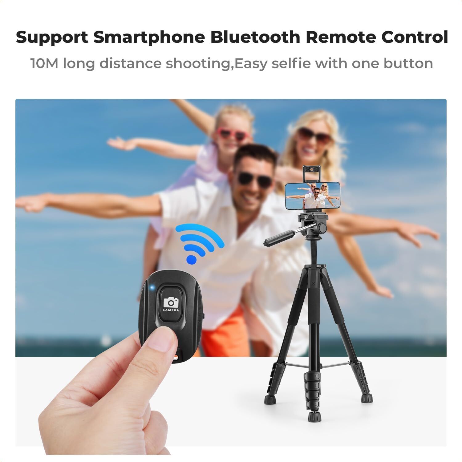K&F Concept Camera Tripod 75″ Lightweight Travel DSLR Tripods for Camera Phone
