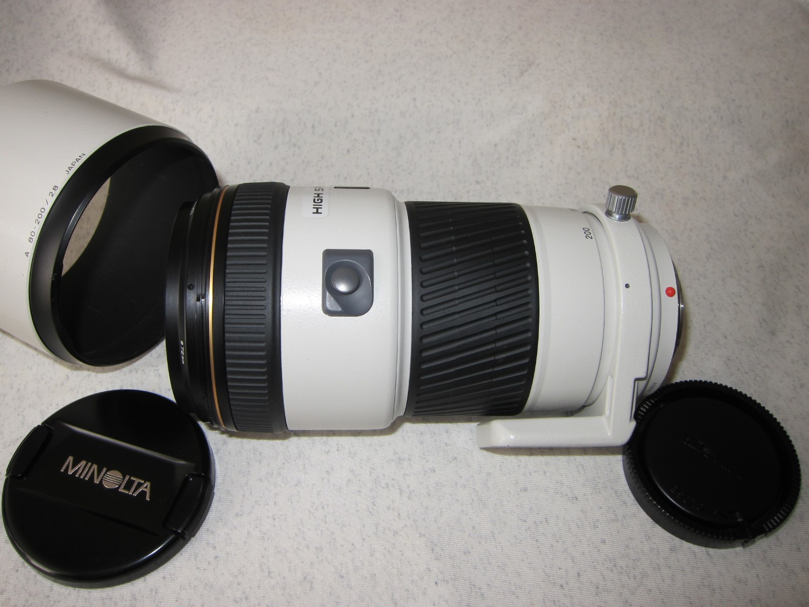Minolta High Speed AF APO Tele Zoom 80-200mm 1:2.8 Sony/Minolta A-Mount Japan.