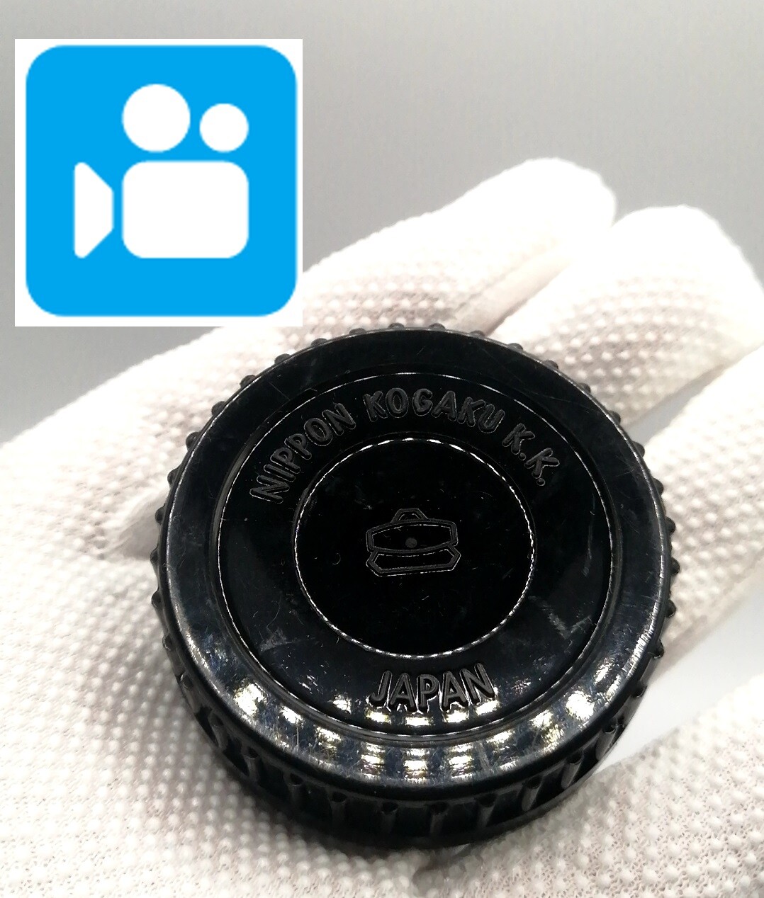 🎦VIDEO👀🌟Near MINT🌟 Genuine Nikon F Rear Lens Cap Nippon Kogaku KK From JAPAN