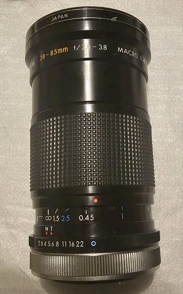 28-85mm f/2.8-3.8 MACRO Kiron Kino LENS W/ VIVITAR 67mm 81A Filter
