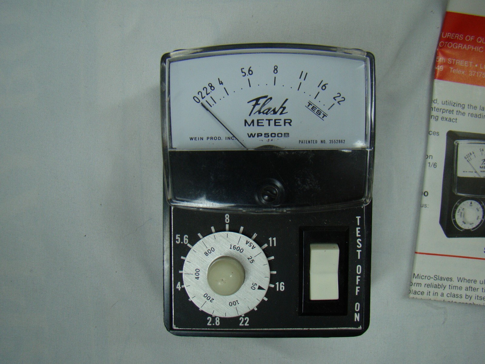 Wein Products Inc WP/500 Flash Meter with Storage Case and original paperwork