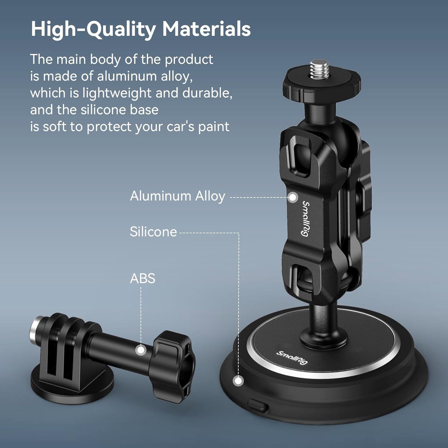 SmallRig Suction Cup Car Mount for Gopro for Insta360 for DJI Action 4 for Phone
