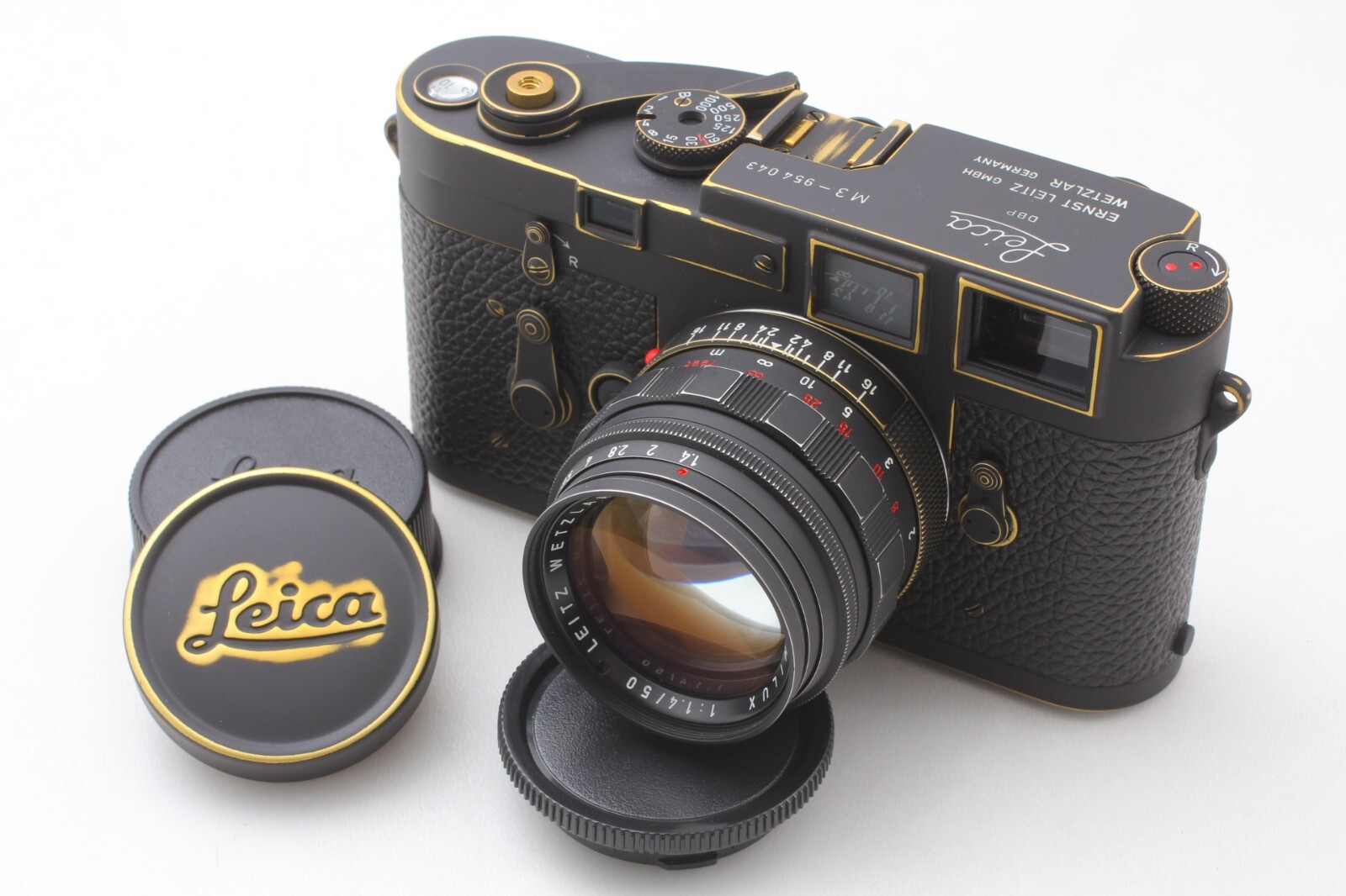 Rare [TOP MINT Black] Leica M3 Film Camera 50mm f1.4 2nd Lens Japan Custom