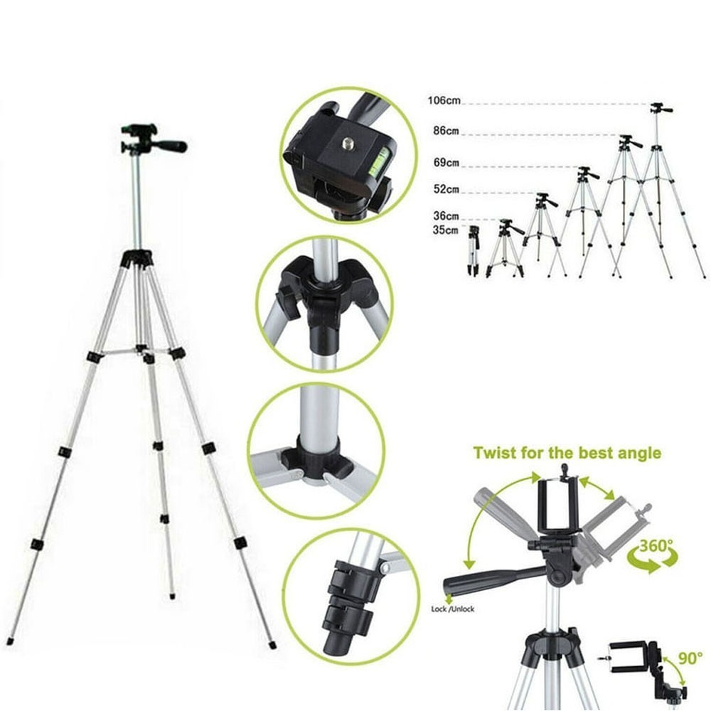 40″ Professional Camera Tripod Stand for DSLR Canon Nikon iPhone with Carry Bag