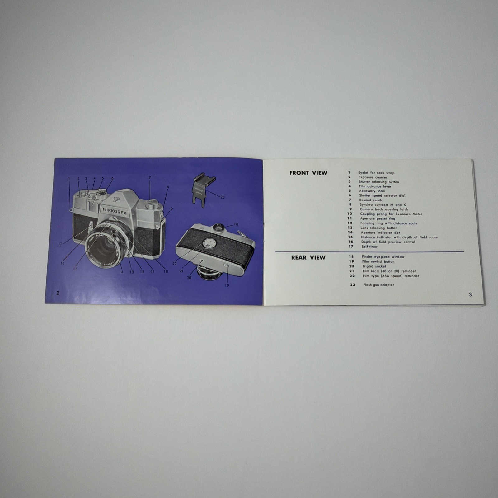 Nikon Nikkorex F Instruction Manual English Original