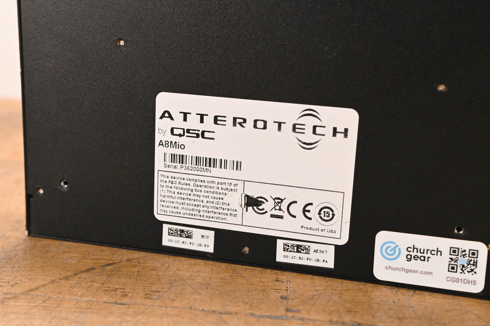 QSC Attero Tech Axon A8Mio Network Audio Endpoint (NO PSU) CG01DH5