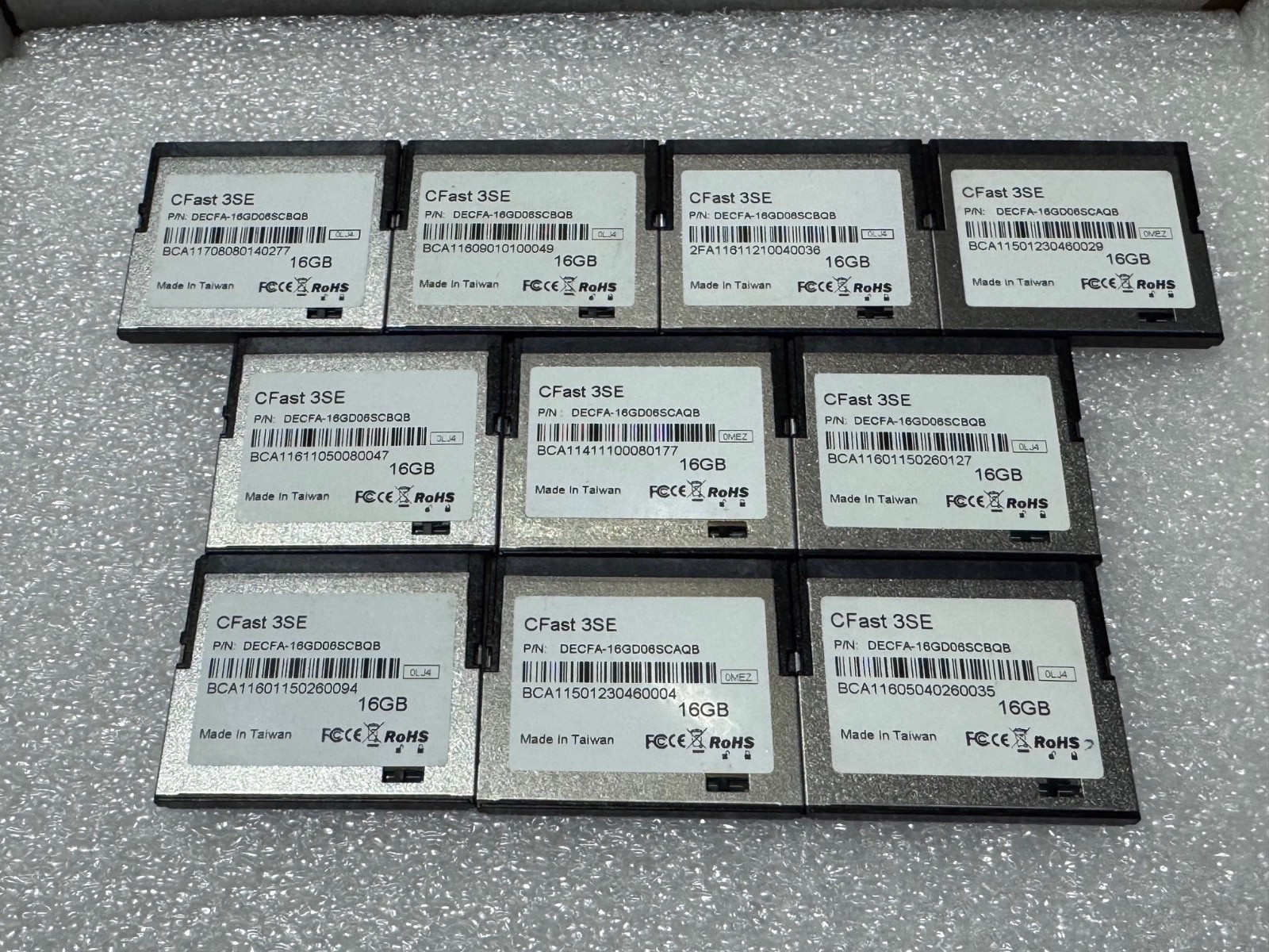 Lot of 10 INNODISK CFAST 3SE 16GB CARD
