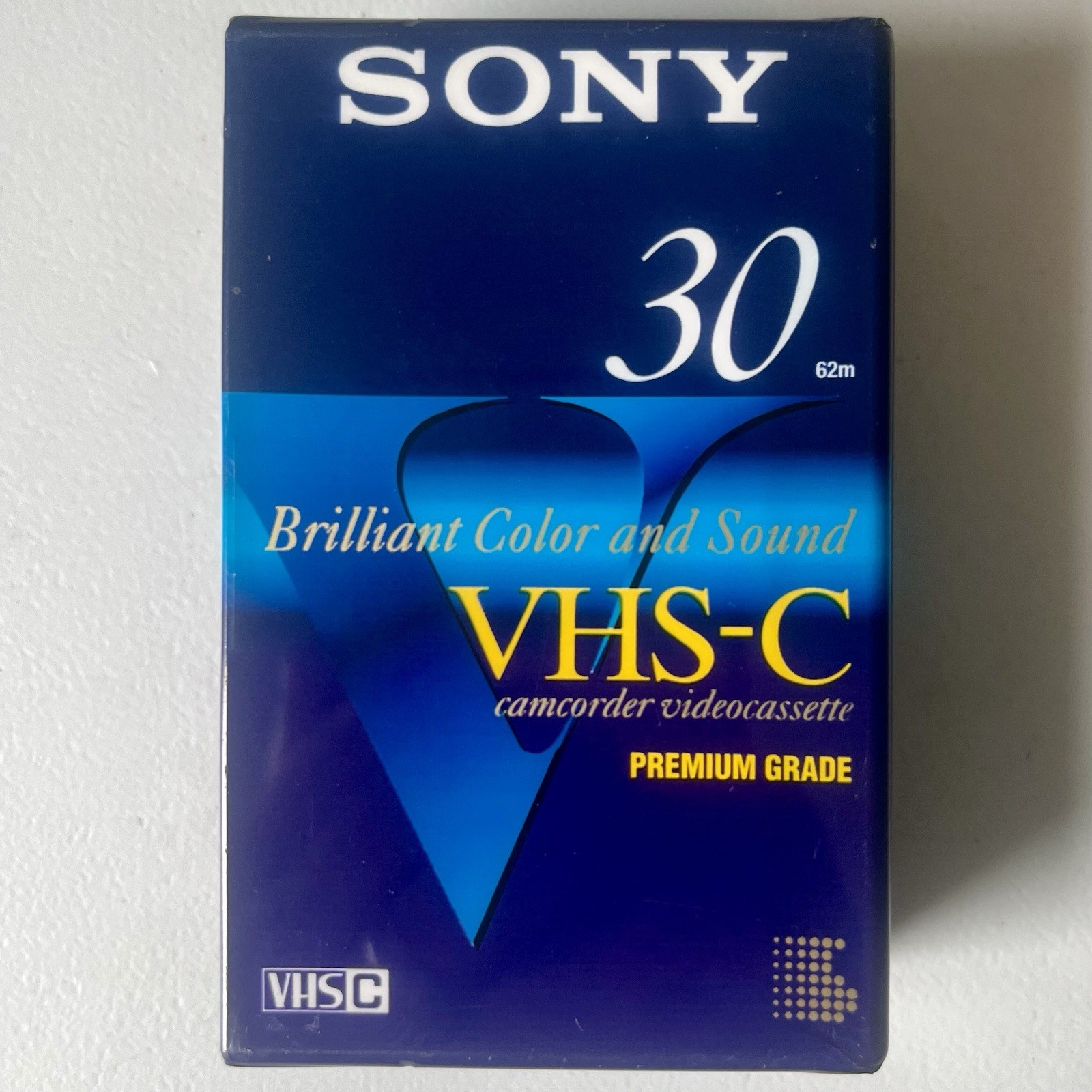 VHS-C Camcorder Videocassette Tape Sony 30 Minute Premium Grade TC-30VHG