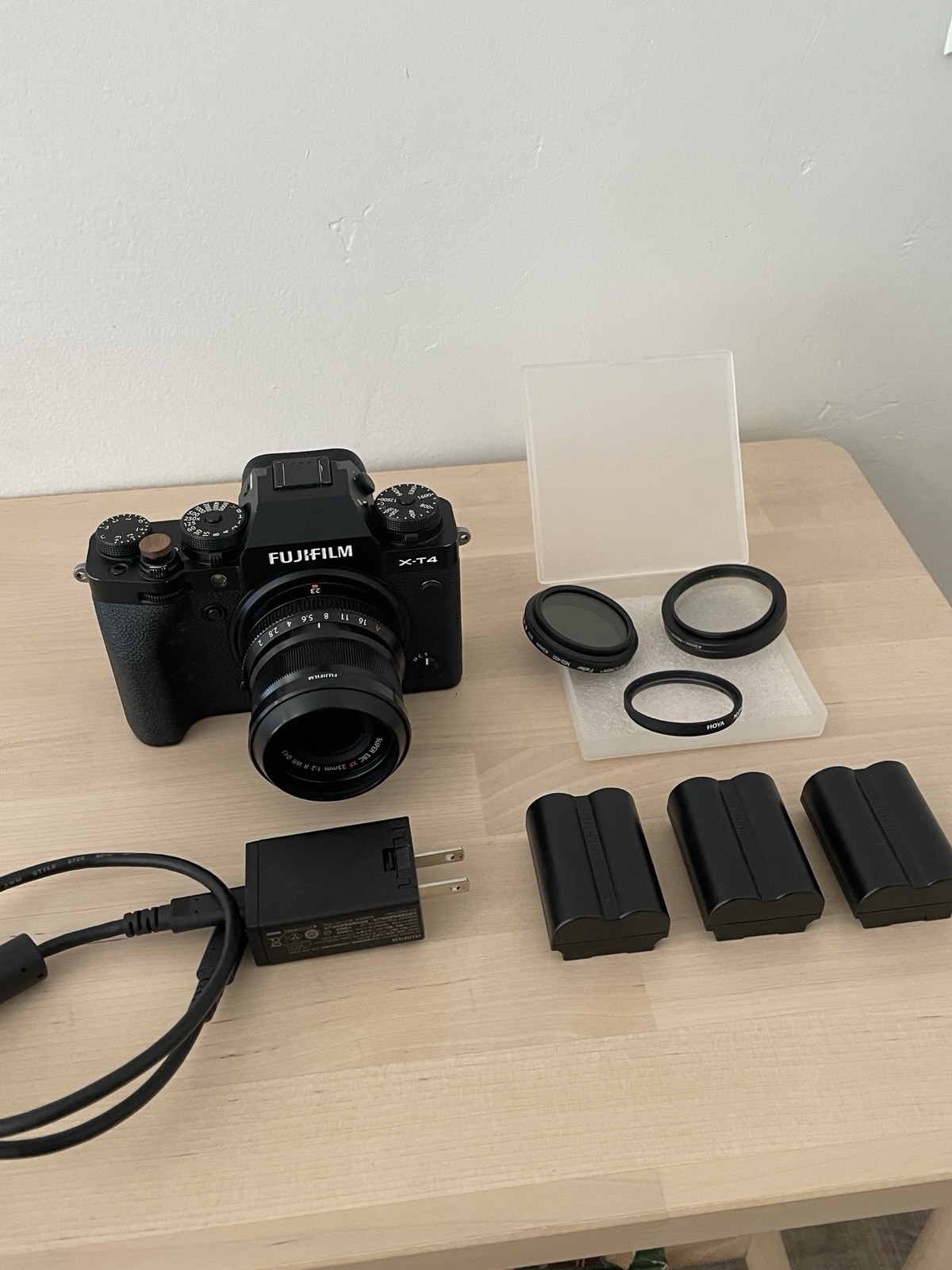 Fujifilm X-T4 Bundle w/ Fujinon XF 23mm f/2 Lens, 3 batteries, lens filters