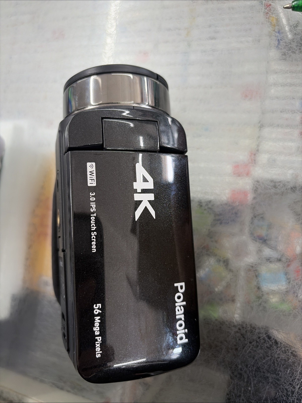 Polaroid 4K 18X Zoom Touch Screen Wi-Fi Camcorder – Black Untested