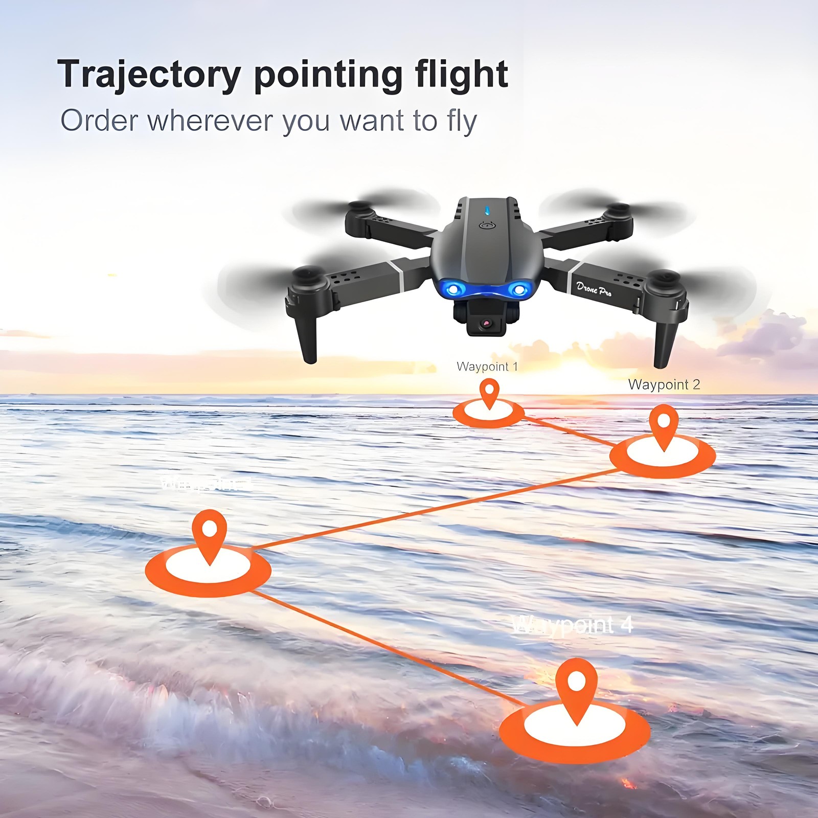 Drone 2026 4K HD Dual Camera WiFi FPV RC Portable Quadcopter Remote 3 Battery