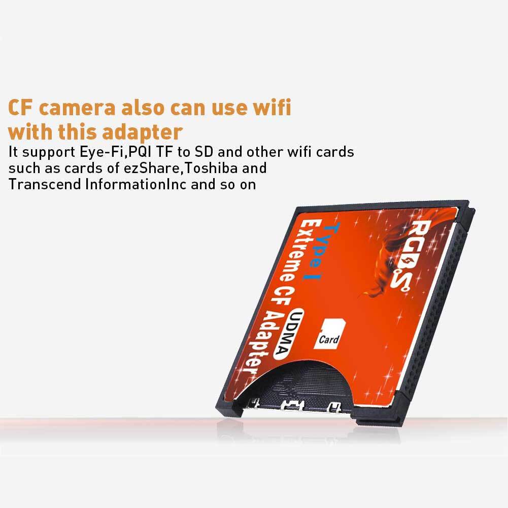 High Speed SDXC SDHC SD to CF Compact Flash Memory Card Reader Adapter Type I