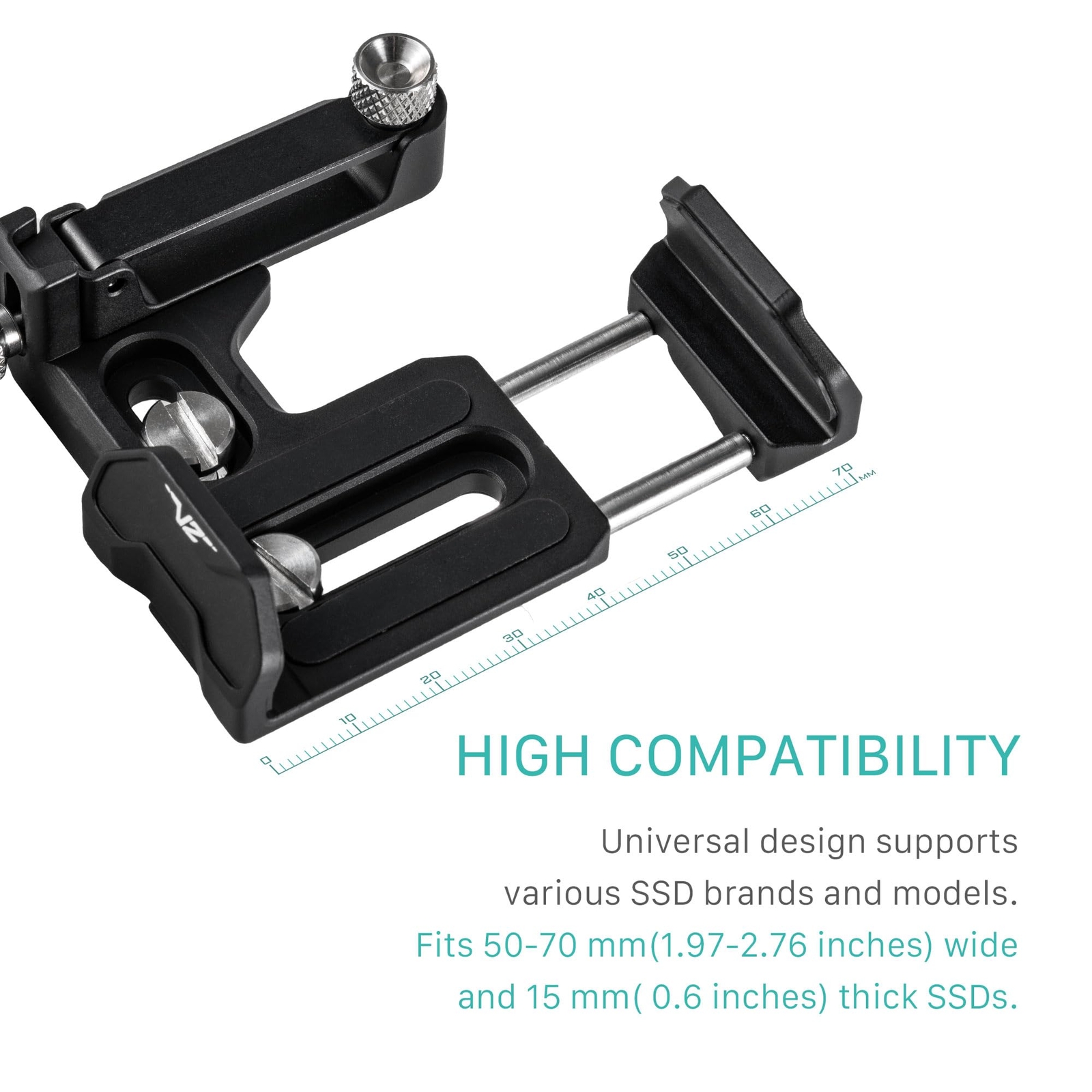 Universal SSD Drive Holder V2 – Black | Compatible with Most Camera Cages via…