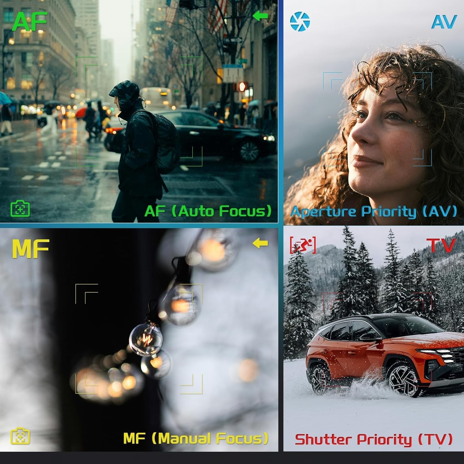 64MP 4K Digital Cameras 12X Optical Zoom with WiFi & App Control for Vlogging