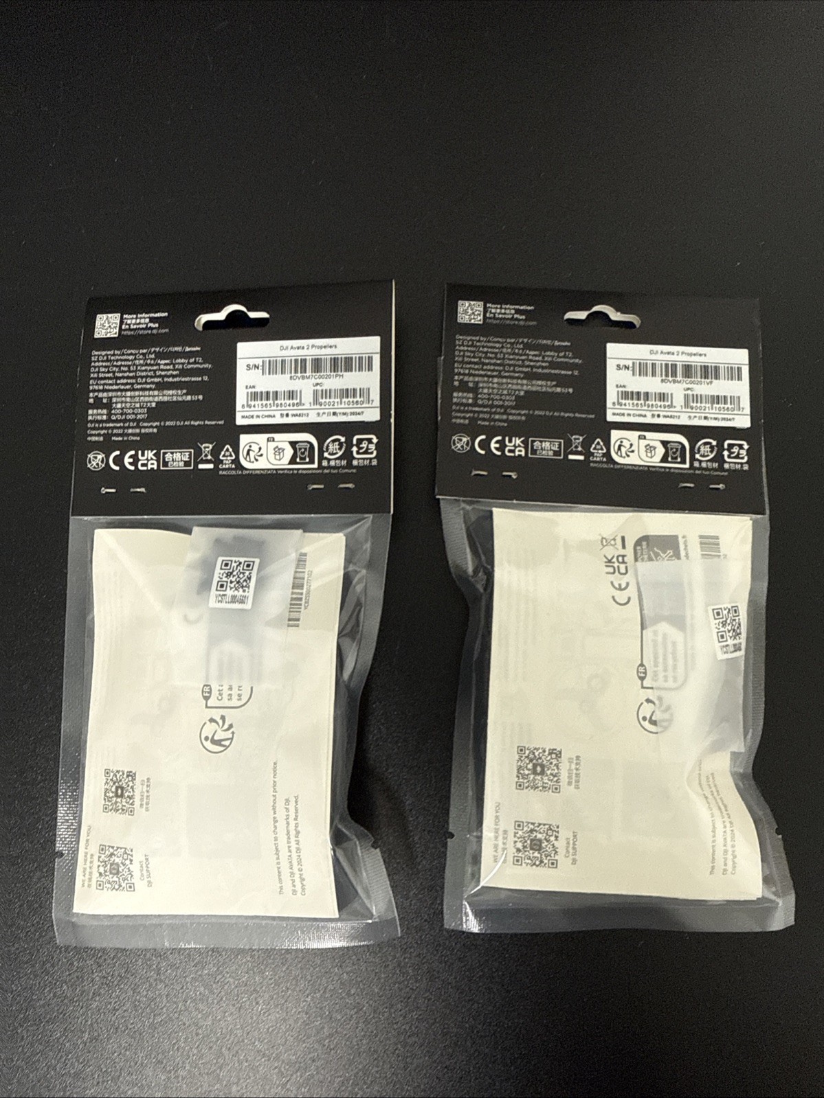 Original DJI Avata 2 Propellers – set of 4 – 2 bags, set of 8 total