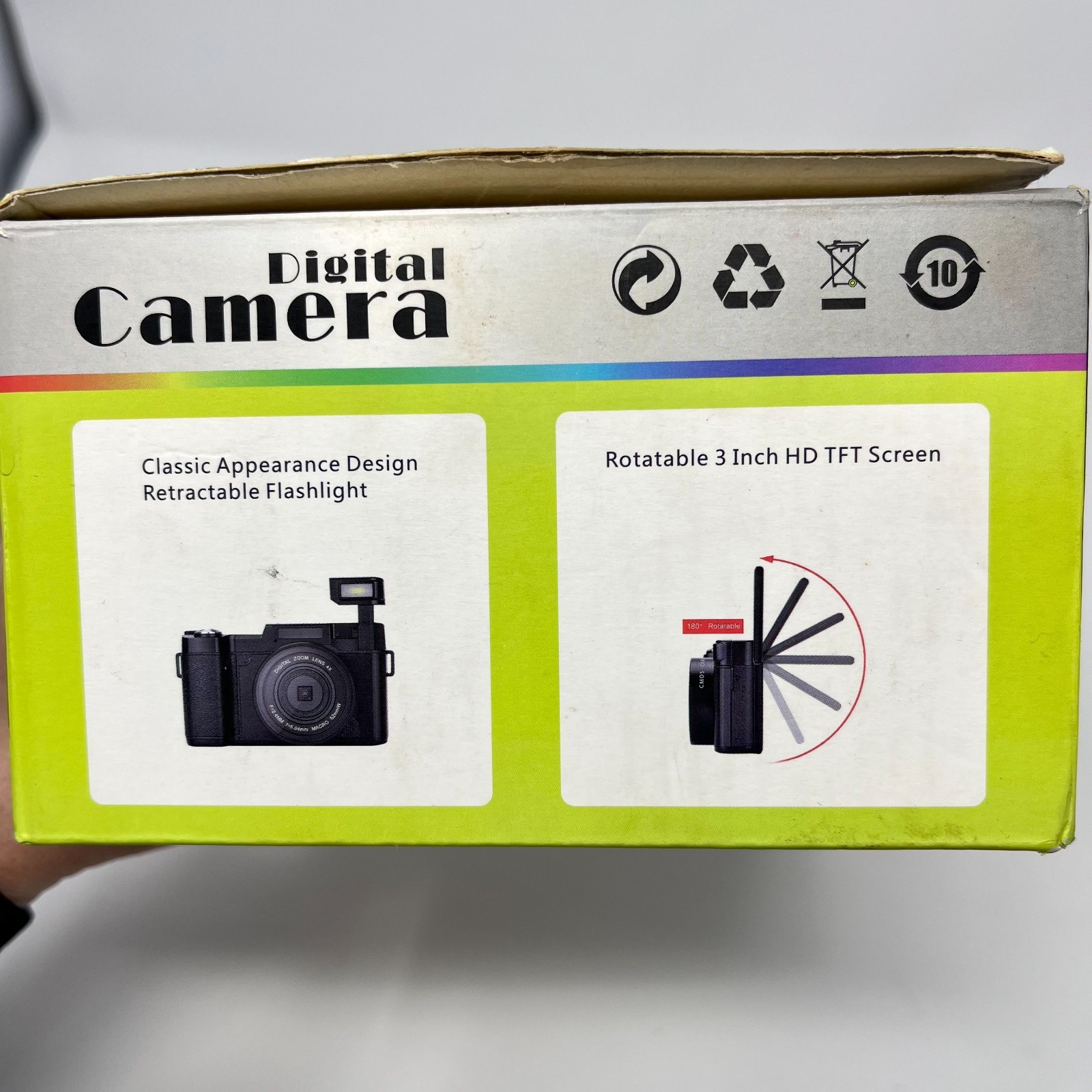 2.7K Digital Camera 24 MP Vlogging Cam Recorder Flash Handheld Photo Video Trave