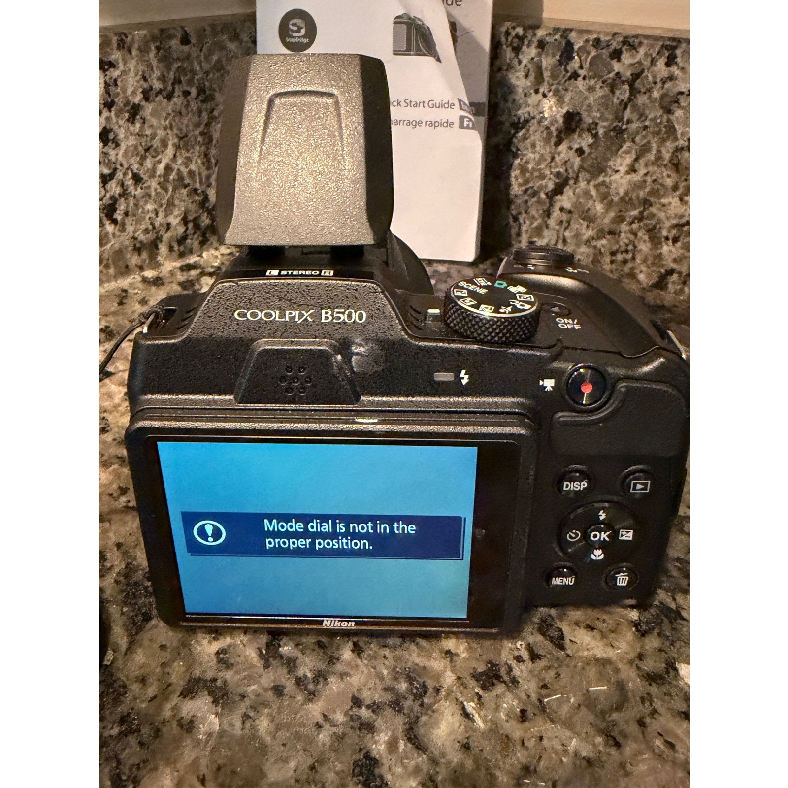 Nikon Coolpix B500 Black Digital Camera 40x Optical Zoom For Parts or Repair