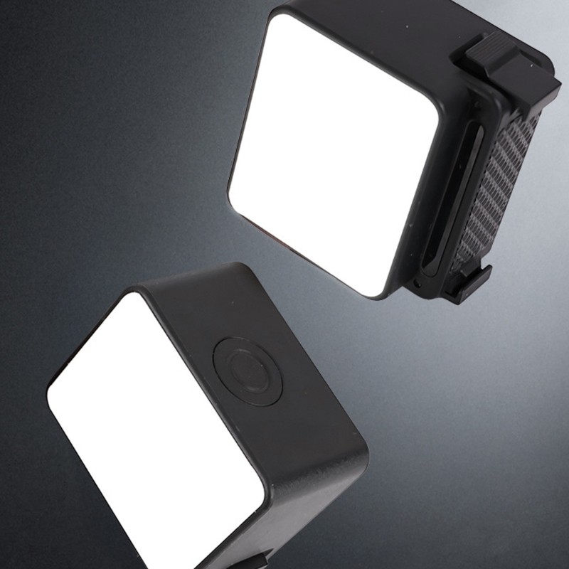 Compact Rechargeable Camera Light With Mount For Action Cameras And 360
