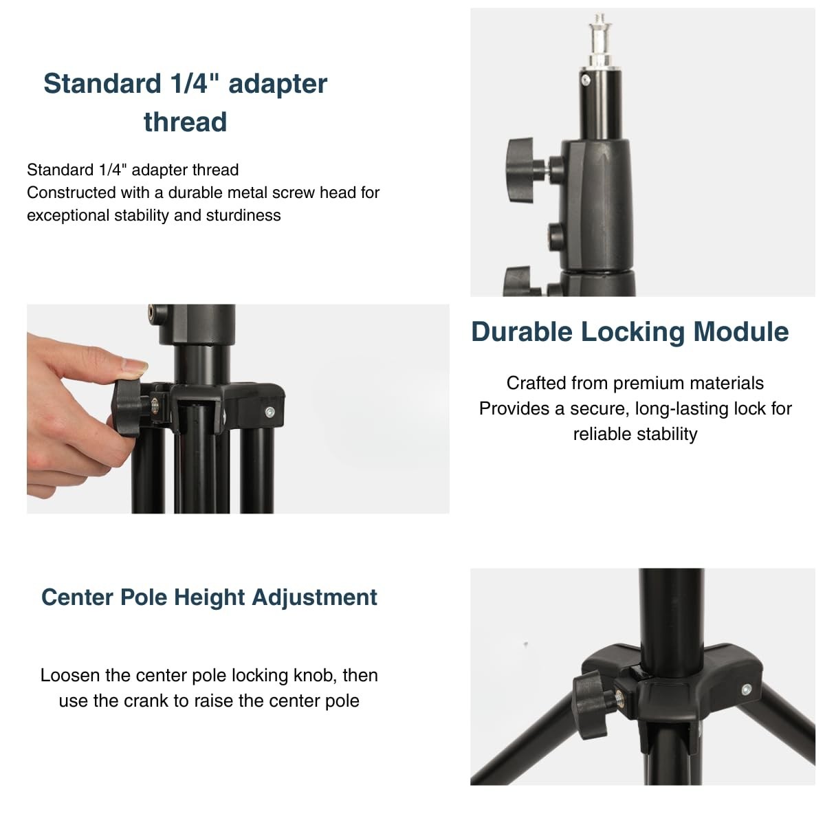 9.19 FT Heavy-Duty Aluminum Tripod with Weight Bag & Carrying Case for Photograp