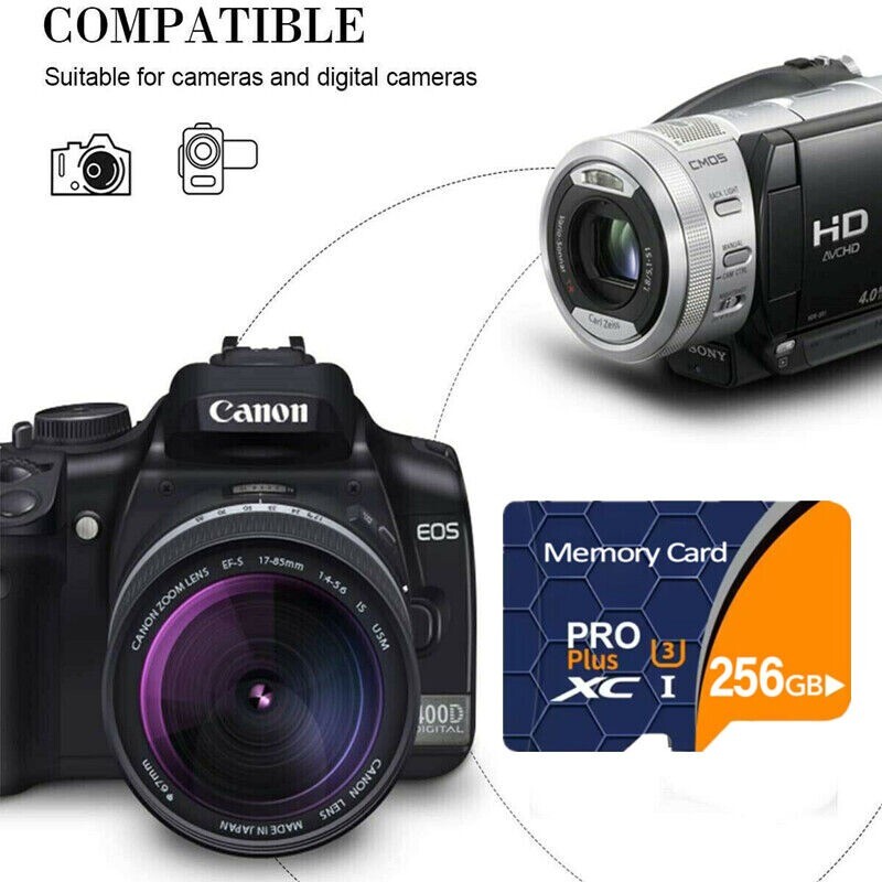 128GB 256GB 1TB Micro SD Card Memory Card TF Card with Free Adapter High Speed