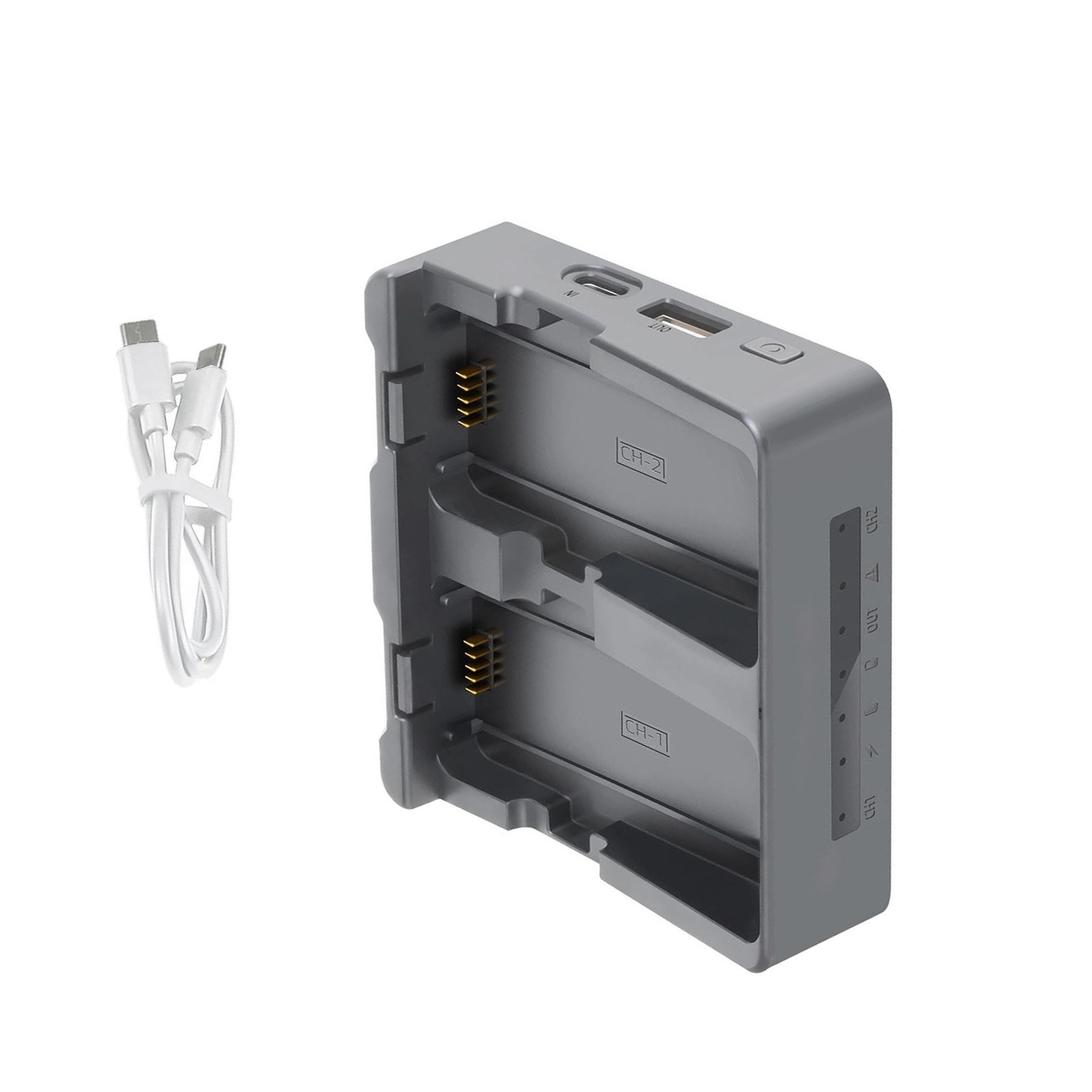 Dual Port Battery Charger Hub for DJI Neo 2 Drone Controller and Accessory Gear