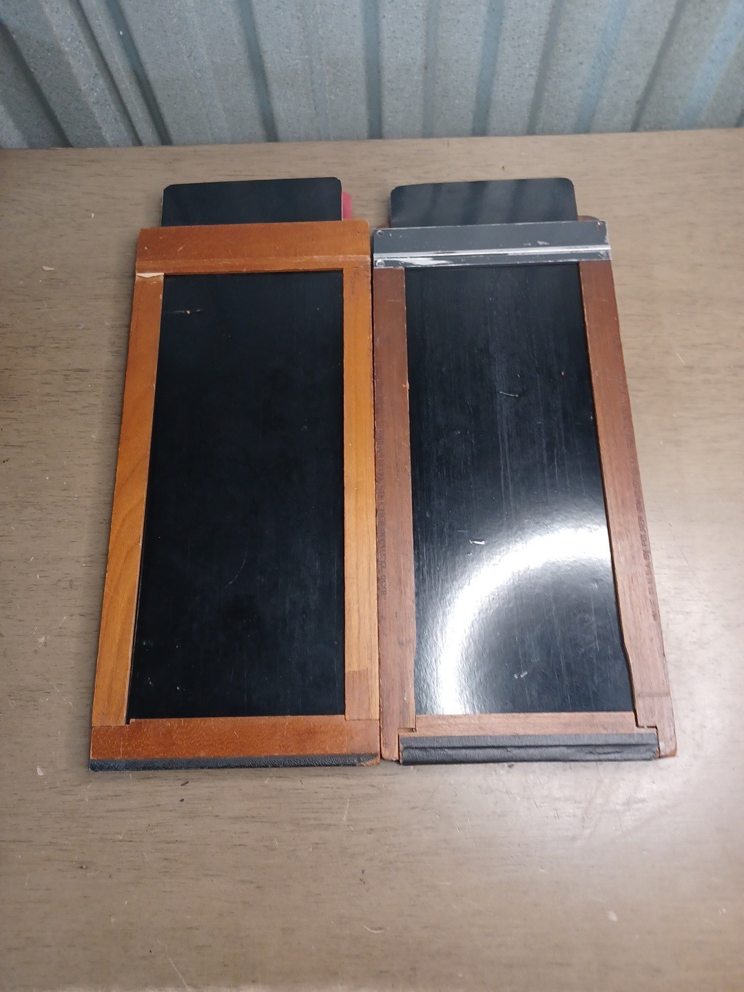 2x 4×10 Wooden Large Format Film Holders [8×10] Splitted Graphlex. See & Read