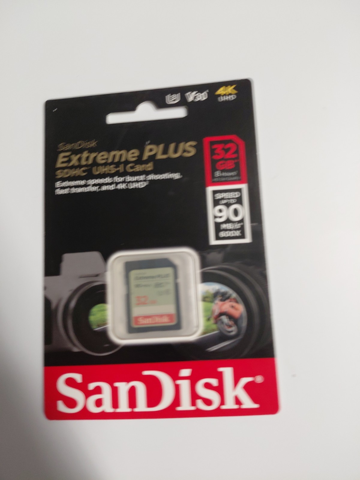 SanDisk Extreme PLUS 32GB SDHC UHS-I Memory Card 90MB/s FOR HD VIDEO 4K