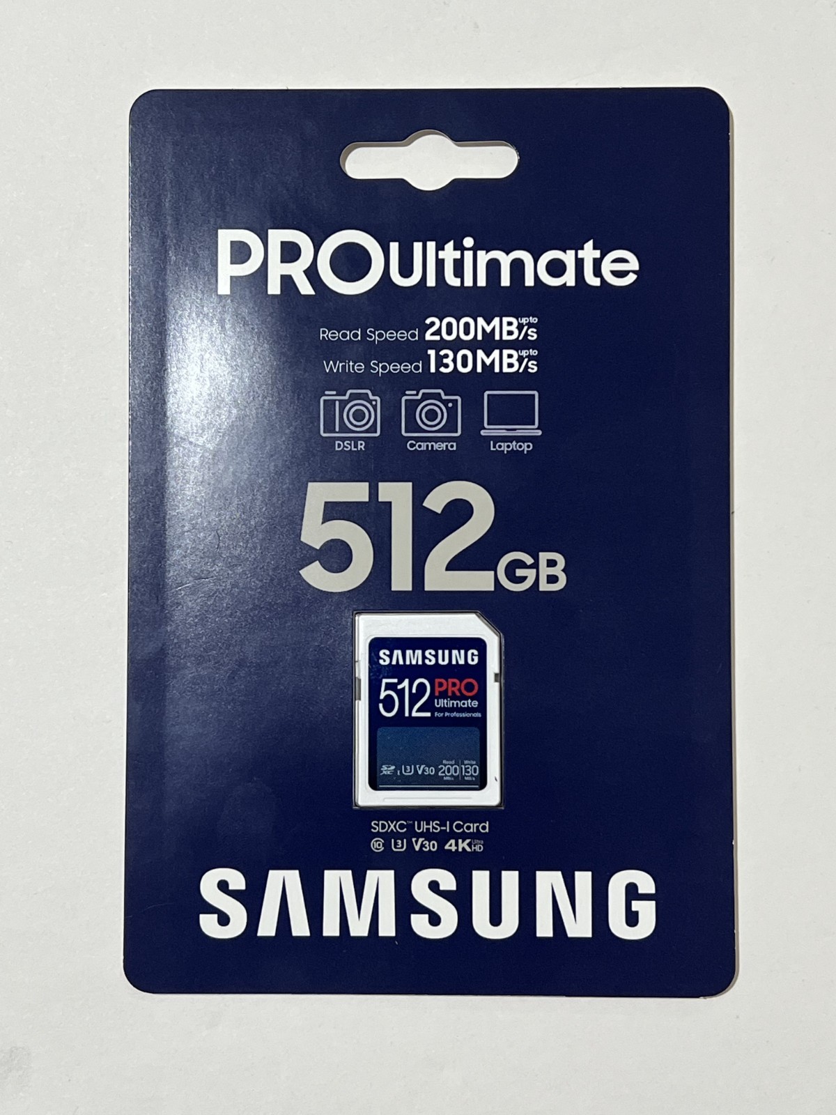 New Samsung PRO Ultimate 512GB SDXC Full Size SD Card U3 MB-SY512S/AM
