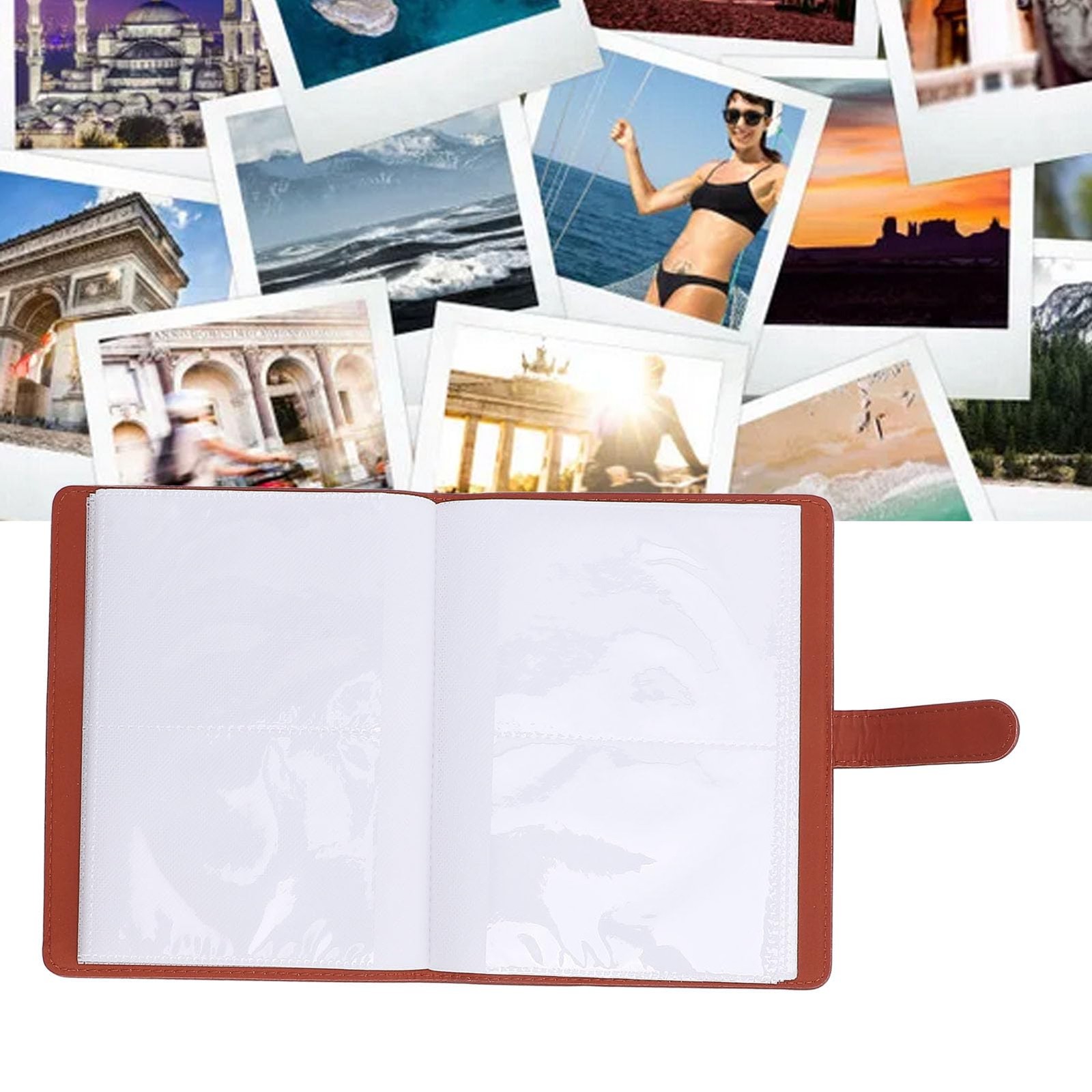 Asixxsix 3.5×5 Small Photo Album Holds 80 Photos, PU Leather 3×5 Photos Album…