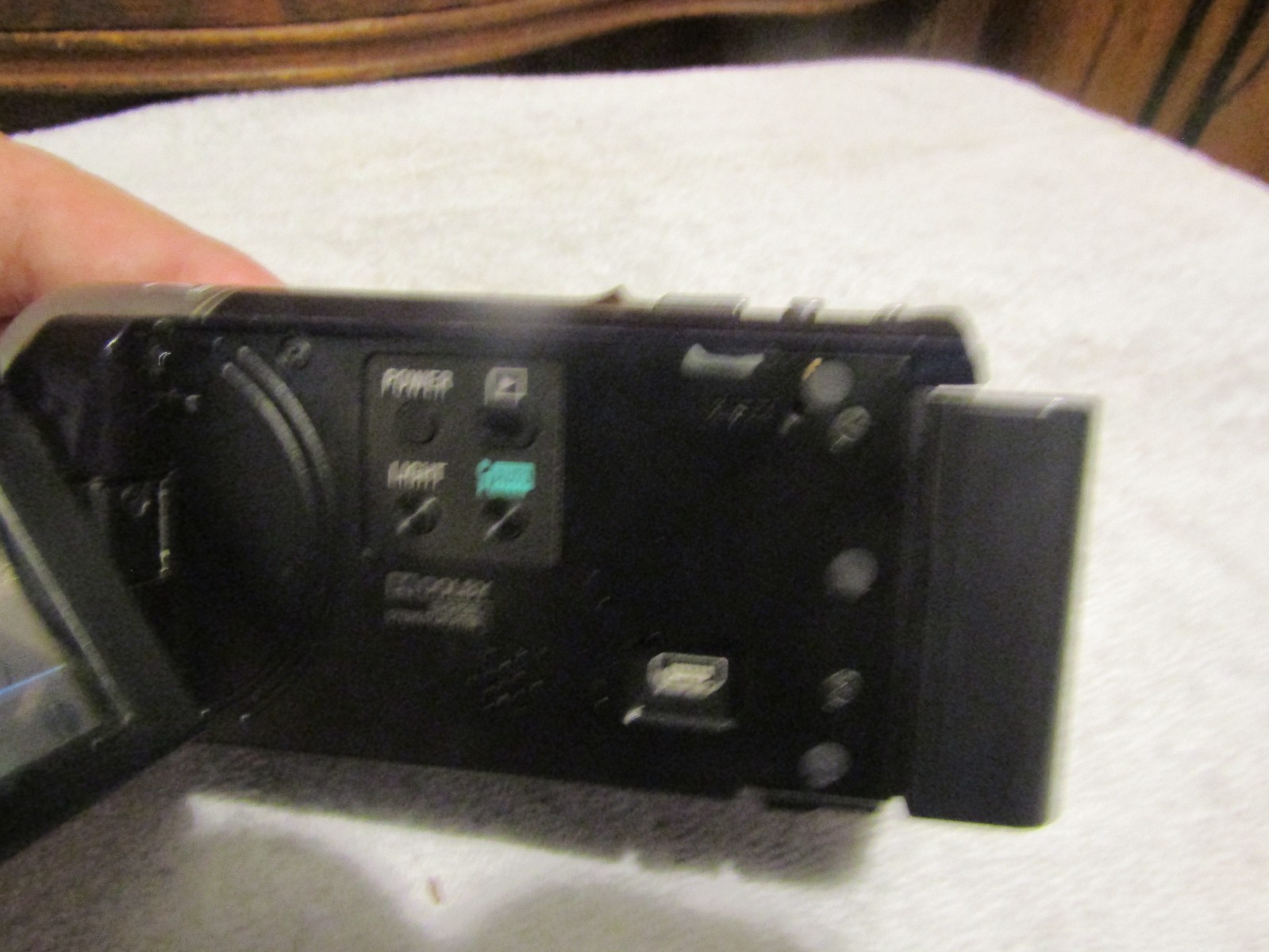 Sony DCR-SX45 Standard Definition Camcorder (Blue) w/box/instructions/card AS IS