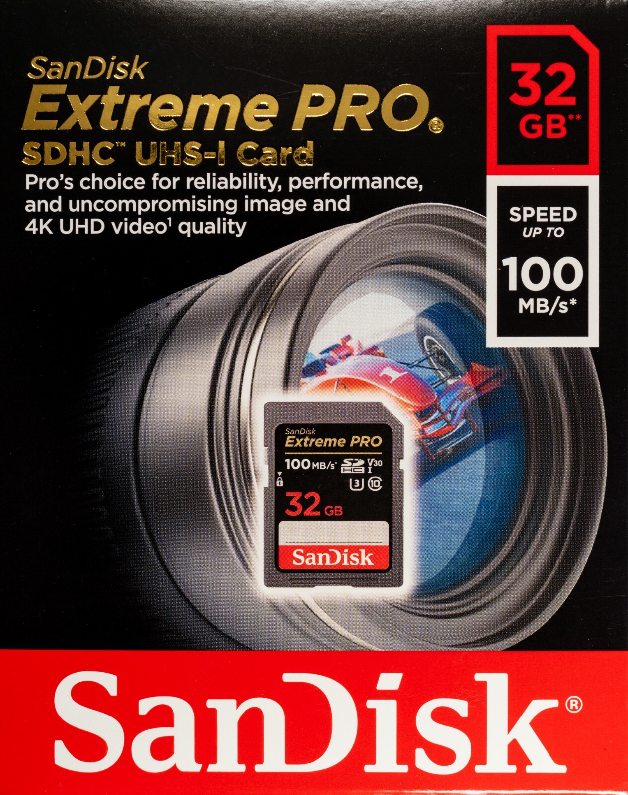 32GB Sandisk Extreme Pro SDHC Memory Card Class 10 UHS-I V30 SDSDXXO-032G-GN4IN