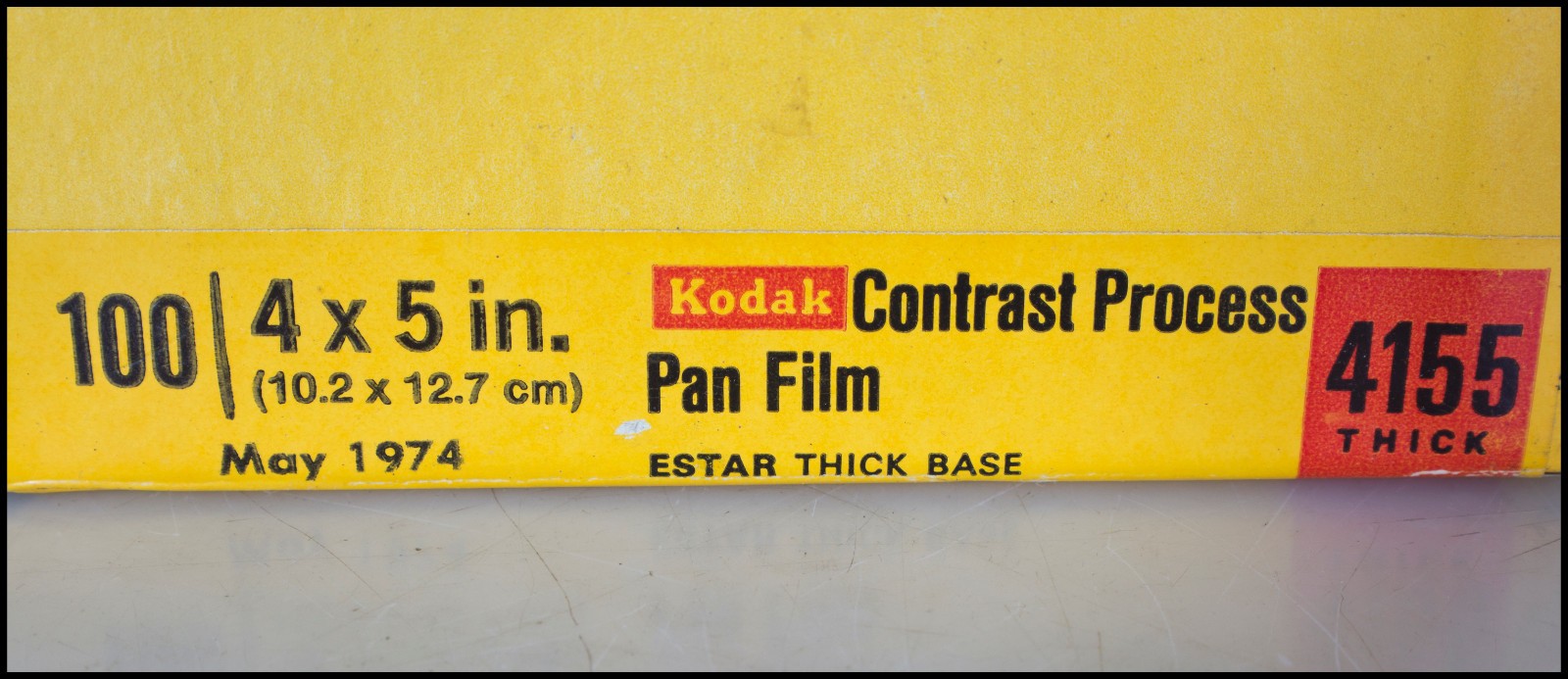 Kodak Contrast Process Pan Film 4155 Sealed 100 Sheets B/W 4×5 Inch Expired 1974
