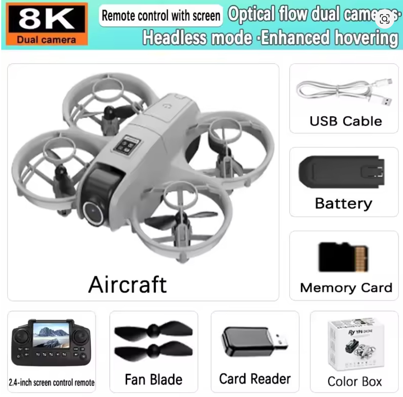 Lenovo GT8 drone 8K HD dual camera aerial photography