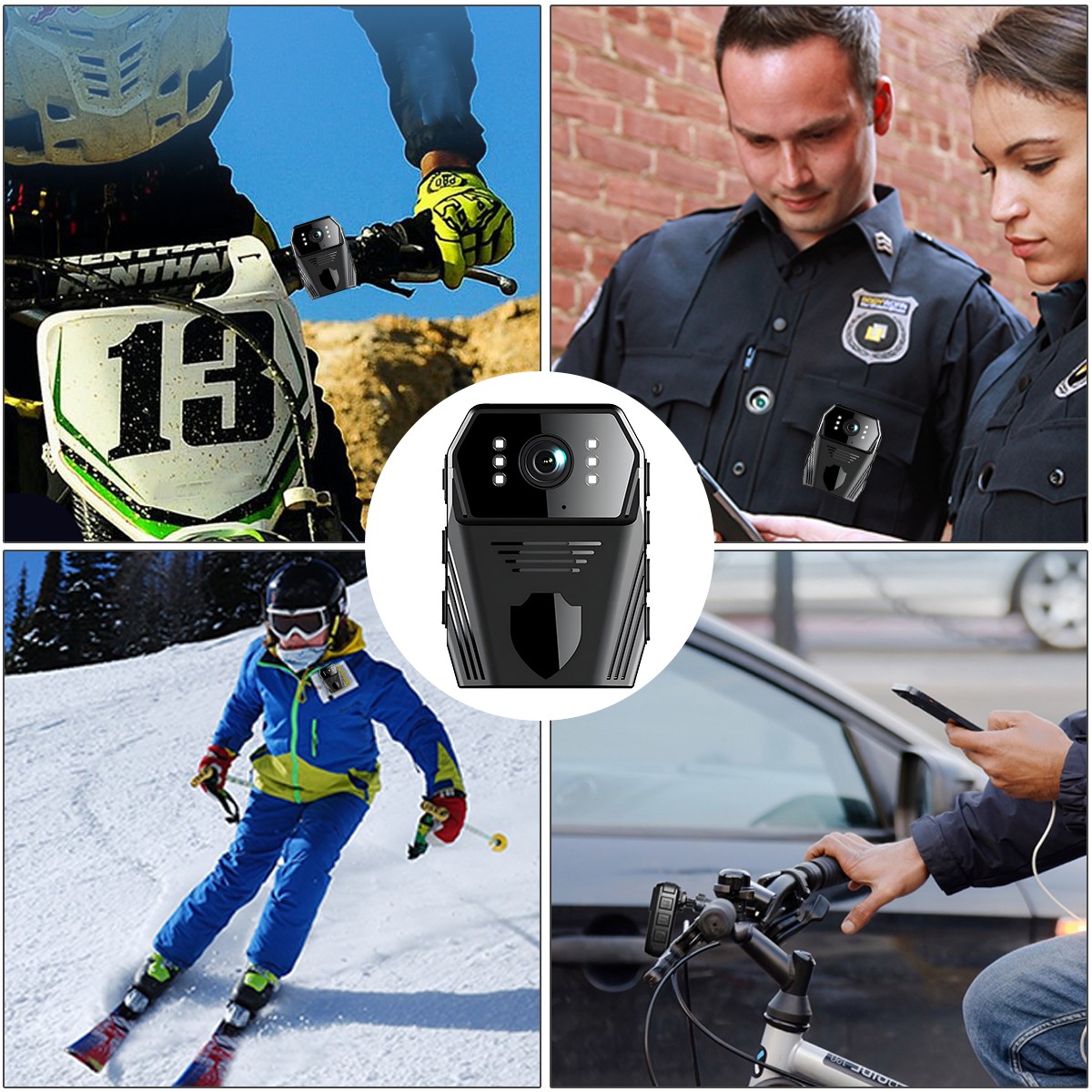 4K HD 1080P Wifi Camera Video Recorder IR Night Vision Police Body Camcorder Cam