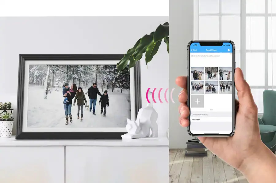 Aluratek 10.1″ Smart WiFi Digital Calendar – Photo Frame w/32GB – New Sealed