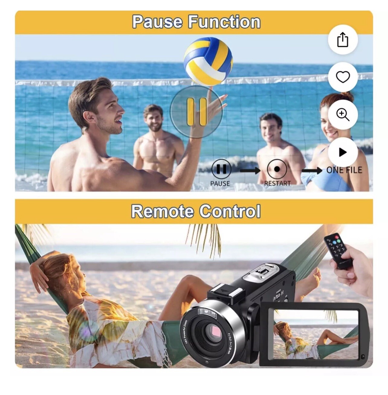 “Full HD 2.7K Camcorder with Night Vision for YouTube Vlogging”