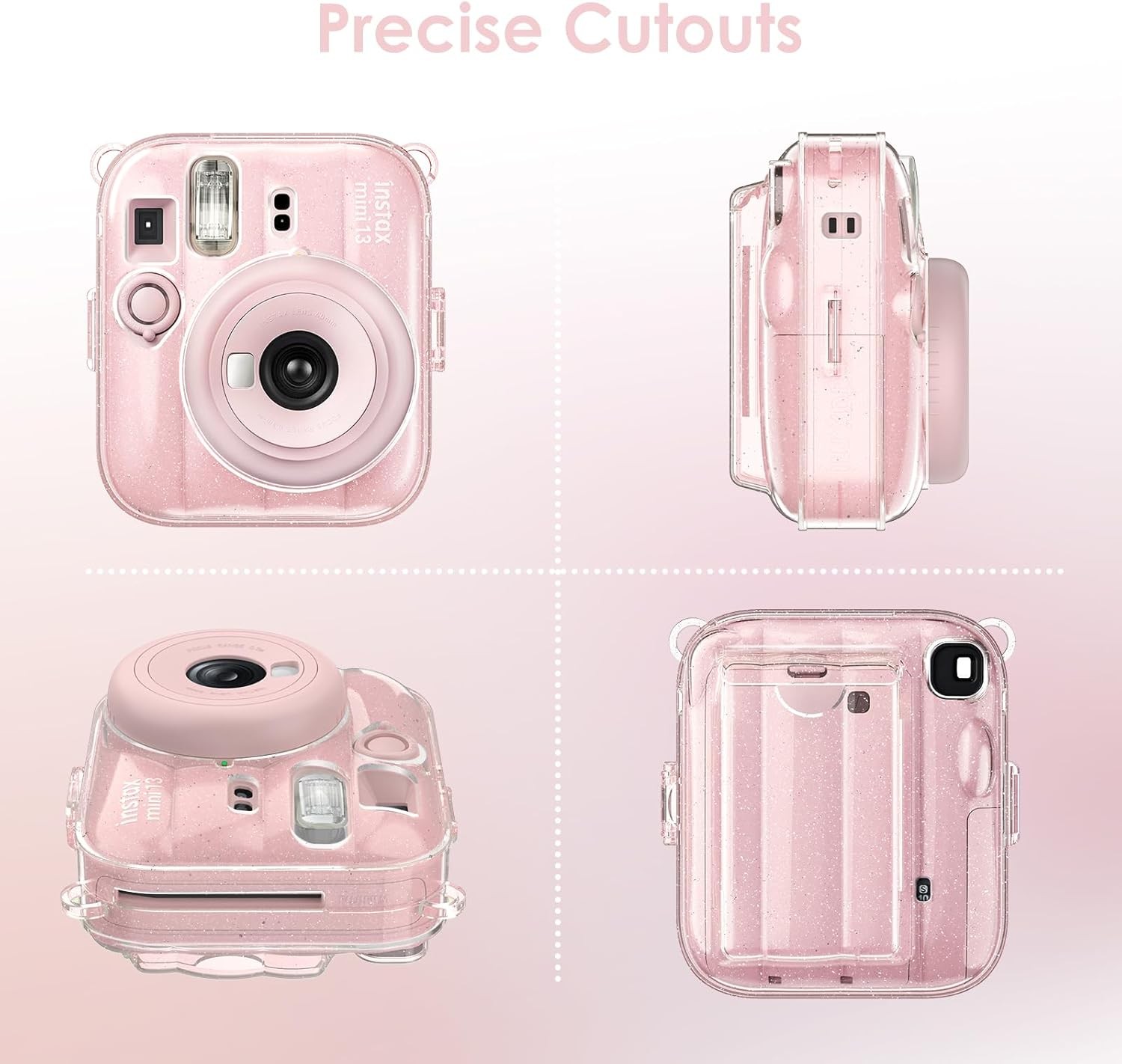 Clear Case for Fujifilm Instax Mini 13 Instant Camera Crystal Hard Shell Cover